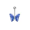 E-commerce Transfronteiriço Europeu e Americano Mais Vendido Unha do Umbigo Borboleta Cravejada com Zircônia Argola do Umbigo Aço Inoxidável Joias para Piercing Fabricante Atacado