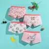 Ropa interior nueva de algodón puro para niñas, calzoncillos tipo bóxer cómodos y transpirables para niñas, calzones de cuatro esquinas para niñas pequeñas, distribución transfronteriza