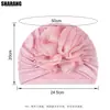Nuevo Estilo Turbante Floral Grande para Mujer, Gorro de Tela Elástica para Ponerse de Tirón, Turbante Floral de Color Sólido Más Vendido en Amazon