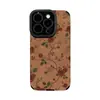 Pulsera Retro de Rosa Adecuada para Funda de Teléfono Móvil Iphone16 Apple 14Promax Silicona Piel de Cabra 15 Nuevo Modelo para Mujer 13
