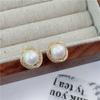 Estilo francês luz de luxo elegante brincos S925 Agulha de prata Micro diamante requintado Shell Beads Brincos de imitação de pérola de alta qualidade