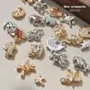 Acessórios para Nail Art Ano Novo do Cavalo Zircônia, Estilo Levemente Luxuoso, Cor Dourada, Trazem Riqueza Instantânea, Liga Metálica Brilhante Incrustada com Diamantes, Diamantes para Unhas Atacado