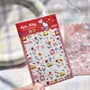 Adesivos Sanrio & Tomoni para Nail Art em Relevo Elementos de Desenho Gatinho Gatinho Adesivos Fofos Manual Guka Infantil