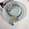 Pulseira de Contas Flor Quebrada de Jade Borboleta Super Fada Design de Nicho Feminino Ins Fada da Floresta Doce Colorido Contas Atacado