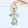 Chaveiro Gato Estrela Sonho Desenho Animado Pingente Estrela Lua Fofo Para Casal Amigo Próximo Bolsa Presente Decorativo