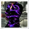 Camisa Havaiana Masculina Transfronteiriça Estampa Completa Musical 3D Digital Lapela Quatro Lados Série Havaiana