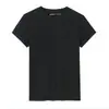 Camiseta Feminina Casual de Manga Curta Lisa Redonda Elegante Estilo Europeu e Americano Transfronteiriço 2026 Nova Moda 4174164