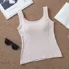8120 nuevo chaleco de hombros anchos con capa interior cepillada para otoño/invierno, con copas de sujetador integradas y copas de látex, top térmico de manga larga ajustado para mujer
