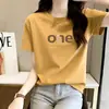 Top de Mujer Versátil de Color Sólido Estampado de Moda de Manga Corta con Cuello Redondo, Diseño Deportivo Casual para Comercio Exterior Transfronterizo