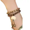 Pulseira Boutique Lotus com contas de sândalo verde, pequeno, fresco, estilo unissex, Wenwan, casual, versátil, vendas diretas da fábrica