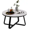 Mesa de centro de vidrio templado para apartamento pequeño, mesa de té sencilla para sala de estar, mesa de té minimalista de mármol, moderna y creativa de estilo nórdico