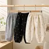 Nuevos Pantalones Casuales Cálidos con Forro de Polar para Niñas Otoño/Invierno, Joggers con Puño de Estrella de Colores, Pequeños/Medianos Infantiles Suaves Engrosados, Comercio Exterior