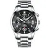 Ontheedge Ruizhi Source RZY028 Reloj de Pulsera de Cuarzo para Hombre con Correa de Acero para Negocios y Comercio Exterior