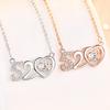 Romántico Collar 520 Cadena para Clavícula para Mujer Joyería Corazón Latiente Colgante Tembloroso Plata Tanabata Nuevos Accesorios de San Valentín
