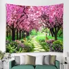 Tecido de Tapeçaria para Pendurar na Parede Amazon Mais Vendido no Exterior Pano de Fundo Estilo Ins Série Floresta Pano Decorativo Tapeçaria Boêmia