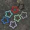Estrella de Cinco Puntas de Electriforesis Colorida de Aleación de Aluminio Gancho Rápido Llavero para Teléfono Móvil DIY Accesorios de Joyería Gancho de Estrella de Alta Calidad