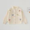 Cardigan de Tricô Outono e Inverno Infantil com Laço e Bolinha de Pelo Roupa Externa Fofa Conjunto de Saia Tutu Saia de Renda Princesa para Mulheres