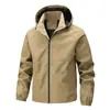 Chaqueta cortavientos impermeable para hombre con capucha, estilo primavera y otoño, chaqueta deportiva casual, para uso en exteriores, admite impresión personalizada a partir de imagen