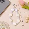Cadena de teléfono con cuentas florales coloridas estilo Ins, accesorio lindo para funda de teléfono, cadena de muñeca para bolsa de auriculares, colgante anti-pérdida