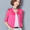 Cardigan Protector Solar para Mujer Delgado Abrigo de Media Manga Top de Gasa Uniforme de Béisbol Chaqueta Corta de Malla Primavera y Verano Camisa con Aire Acondicionado