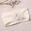 Diadema de nailon para niños nuevos europeos y americanos, diadema de flores para bebé rosa, protección para fontanela de bebé, gorro para recién nacido