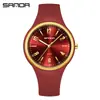 Relógio Sanda de Silicone Colorido, Relógio de Prova de Ensino Médio com Aparência Sofisticada, Relógio de Quartzo Fluorescente Casual Simples