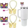 (2+2) Cubierta de Popote de Flor para Accesorios de Taza Stanley 10 mm Silicona Reutilizable