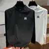 Outono e Inverno Americanos Novos Tops Esportivos ao Ar Livre de Secagem Rápida com Mangas Longas para Homens com Meio Zíper para Corrida e Fitness com Gola Alta Leve e Respirável