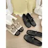 Zapatos Planos Cuadrados Estilo Francés Negros para Mujer, Nuevo Modelo Primavera y Otoño 2026, Tacón Oculto, Suela Suave, Zapatos Mary Jane Retro