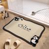 Tapete de Piso de Diatomeas de Panda de Dibujos Animados para Inodoro Baño Puerta Tapete Antideslizante Fuerte Absorbente Inodoro Inodoro Inodoro Tapete para Pies