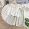 Conjunto de Verano para Niñas 2026 Nuevo Elegante Chaleco sin Mangas y Pantalones Conjunto de Dos Piezas para Niños Top Casual sin Mangas