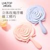 Lmltop Espejo Cosmético Portátil de Mano Espejo Rosa Estéreo Espejo Pequeño