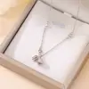 Collar Yiluyin S925 Plata de Ley Chapado en Oro de Lirio del Valle, Diseño Fresco y Único, Exquisito y Versátil, Cadena de Conjunto de Gama Alta