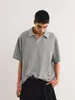 Camisa Polo Texturizada de Manga Corta Estilo Old Money para Hombre Verano Retro Americano Camiseta de Punto con Cuello Camisa de Manga Media Corte Limpio