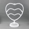 Colgador de Joyería Creativo con Forma de Corazón para Piano Pendientes Largos y Cortos Pendientes Tachuelas Estante de Exhibición para Joyería Estante de Almacenamiento Lindo para el Hogar Plástico