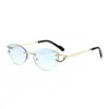 Gafas de Sol Estilo Nuevo 2026, Sin Marco Metálico, Gafas de Sol de Moda Europeas y Americanas, Protección Solar para Conducir para Hombres, Gafas de Sol de Gama Alta