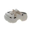 Zuecos de Plataforma de Tacón Ultra Alto Estilo Coreano Casual para Mujer, para Uso Exterior en Verano, Sandalias de Punta Cerrada de Moda para Aumentar la Altura para Celebridades de Internet