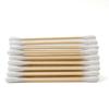 Bastoncillos de Algodón Doble Punta, 100 Piezas, Bastoncillos de Algodón con Palo de Madera, Bolas de Algodón para Limpieza de Oídos, Bastoncillos de Algodón para Remover Maquillaje, Puntas Puntiagudas y Redondas para el Cuidado de la Piel