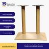 Coluna dupla madeira grão mesa perna móveis hardware mesa perna acessórios atacado mesa perna ferro estrutura de aço inoxidável perna de mesa