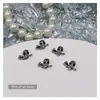 Accesorios de Arte para Uñas Transfronterizos Estilo Oscuro Retro Corazones Cromados Cruz de Metal Corazón Decoraciones para Uñas Accesorios de Arte para Uñas