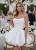 Vestido de Noiva Europeu e Americano para Comércio Exterior com Design franzido sem alças, Acinturado, Saia Ampla, Novo Vestido Curto 2026 para Registro e Saída da Noiva