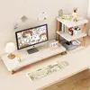 Organizador de escritorio, soporte para computadora de escritorio, elevador de monitor, base para pantalla de visualización, soporte de escritorio