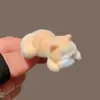 Presilha de Cabelo de Pelúcia Gatinho Estilo Desenho Animado Fofo, Presilha Lateral de Gato Macia e Adorável, Acessório de Cabelo Versátil Doce e Fashion para Meninas