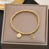 Centenas de Pulseiras Meichen Europeias e Americanas Ouro 18K Não Desbota Aço Titânio Femininas Simples e Versáteis Ins Personalizadas Moda Joias de Mão