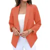 2025 Amazon Europeo y Americano Primavera y Otoño Nuevo Blazer para Mujer Sin Planchar Tops de Traje Casual Ropa Profesional para Mujer