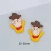 Accesorios de resina DIY tigre de dibujos animados oso fresa accesorios de belleza para coche caja de almacenamiento taza de agua pasta crema pegamento