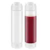 Jinde Fornecedor Direto do Fabricante Frasco Squeeze de Cabeça Dupla Frasco Squeeze de Molho de Cabeça Dupla Frasco de Molho de Tomate de Cabeça Dupla Frasco Bilateral para Molho de Salada
