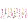 Traje de fiesta de unicornio, vajilla para fiestas de cumpleaños infantiles, bandeja de papel desechable, vaso de papel, toalla de papel, mantel