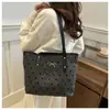 Bolso de Hombro Grande de Lona Informal con Estampado de Lunares y Lazo 2026 Nueva Moda Tendencia para Mujer