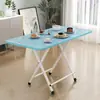 Mesa plegable simple para hogar, apartamento pequeño, mesa para comer pequeña, mesa de estudio para estudiantes, dormitorio, portátil, doble barra, mesa de flexiones de suelo